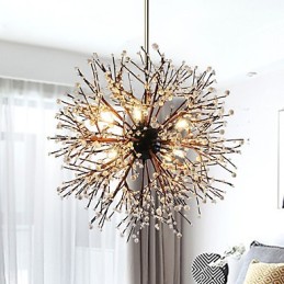 Moderner Kronleuchter Feuerwerk Vintage Schmiedeeisen mit 8 Lichtern Kronleuchter Insel Pendelleuchte Deckenleuchte