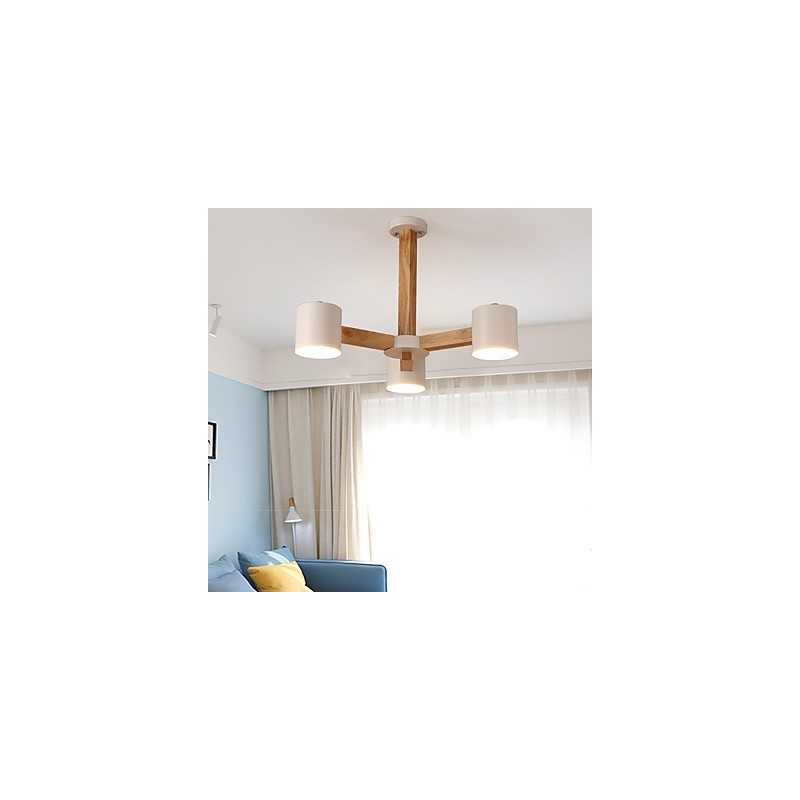 Kronleuchter mit 3 Lichtern, modern, zeitgenössisch, traditionell, klassisch, Vintage, Landhausstil, Holz-Funktion für Holz