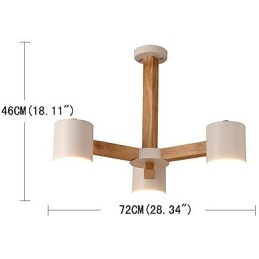 Kronleuchter mit 3 Lichtern, modern, zeitgenössisch, traditionell, klassisch, Vintage, Landhausstil, Holz-Funktion für Holz
