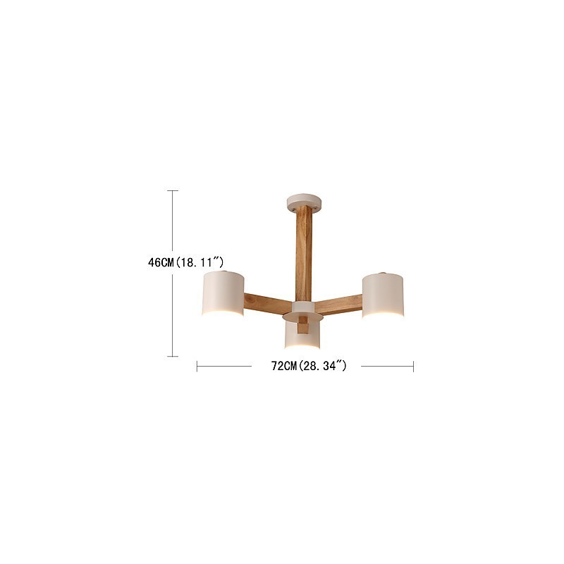 Kronleuchter mit 3 Lichtern, modern, zeitgenössisch, traditionell, klassisch, Vintage, Landhausstil, Holz-Funktion für Holz