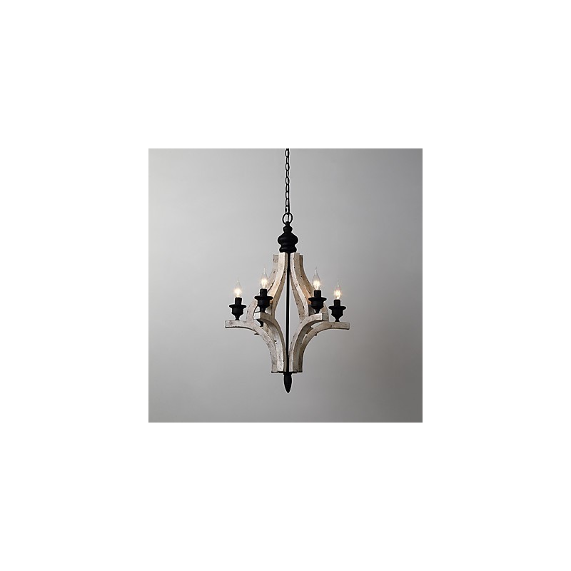 Vintage Malerei Feature Mini Stil Holz Bambus Kronleuchter Lampe die Dekorieren Pendelleuchte