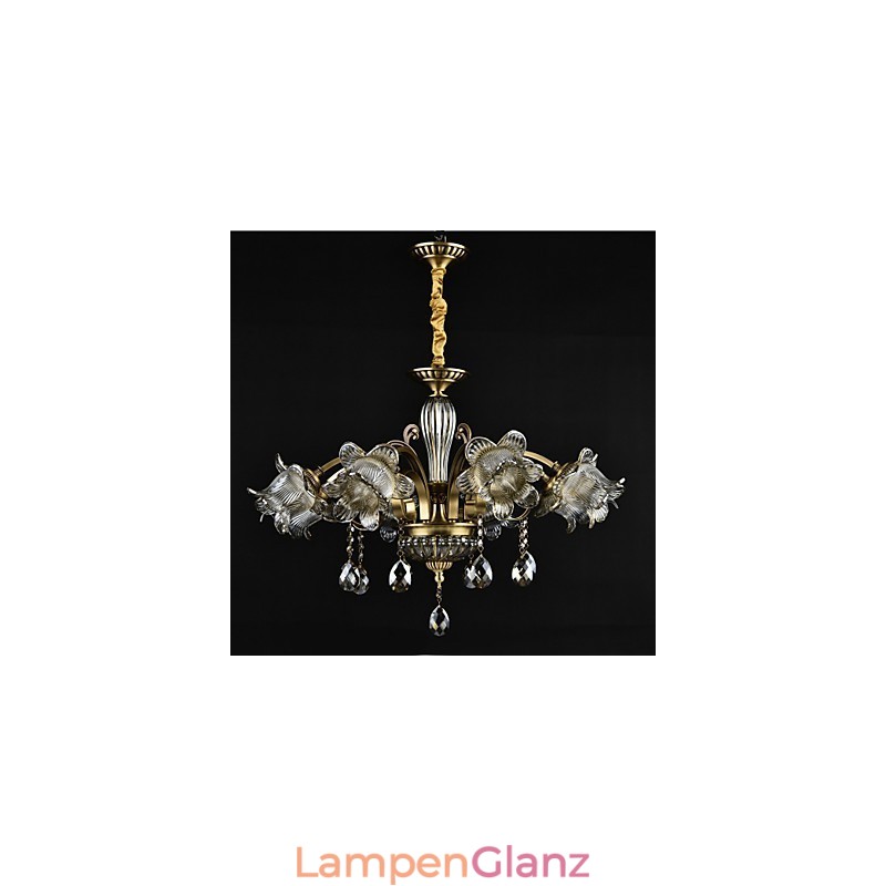 Rustikale Lodge-Malerei für Designer, Metall, Innenräume, 2-flammiger Kronleuchter