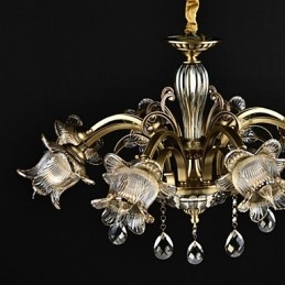 Rustikale Lodge-Malerei für Designer, Metall, Innenräume, 2-flammiger Kronleuchter