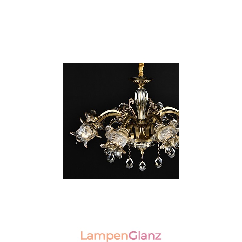 Rustikale Lodge-Malerei für Designer, Metall, Innenräume, 2-flammiger Kronleuchter