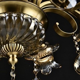 Rustikale Lodge-Malerei für Designer, Metall, Innenräume, 2-flammiger Kronleuchter