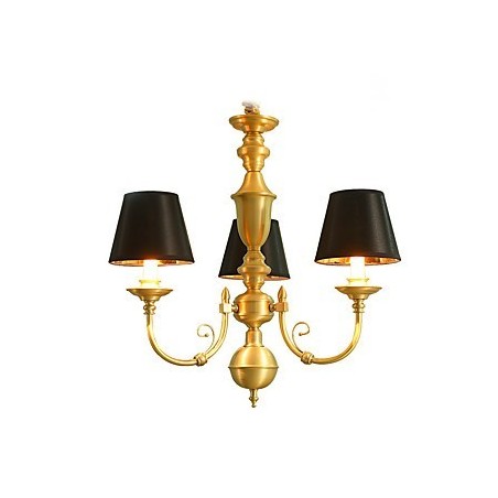 Kronleuchter, traditionell, klassisch, Landhausstil, Messing, Metall, 3 Glühbirnen Kronleuchter, traditionell, klassisch, Landhausstil, Messing, Metall, 3 Glühbirnen
