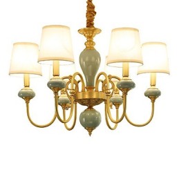Kronleuchter, traditionell, klassisch, Landhausstil, Messing, Metall, 6 Glühbirnen