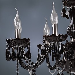 Modernes, zeitgenössisches galvanisiertes Merkmal für Kristallglas-Kronleuchter