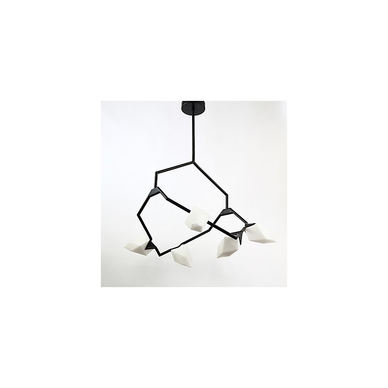 Fünf Licht Post Moderne Metall mit Glas Pfirsich Kronleuchter Lampe die Kantine Schmücken Pendelleuchte