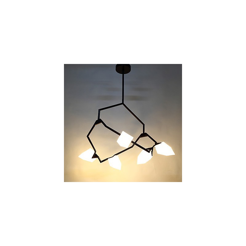 Fünf Licht Post Moderne Metall mit Glas Pfirsich Kronleuchter Lampe die Kantine Schmücken Pendelleuchte