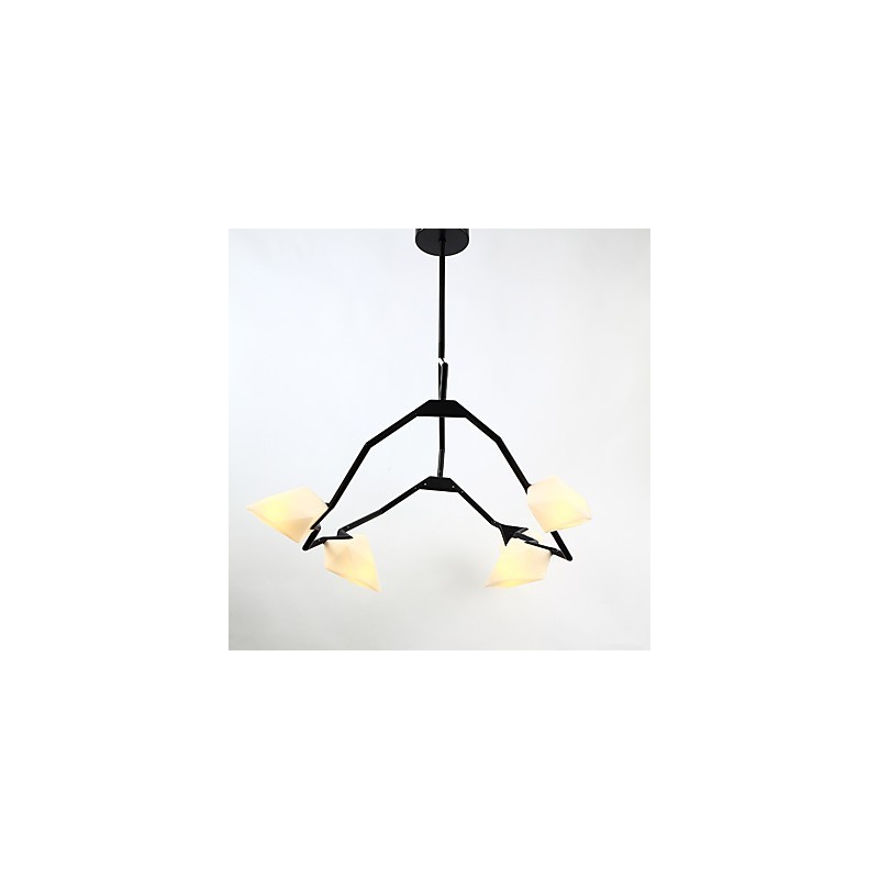 Fünf Licht Post Moderne Metall mit Glas Pfirsich Kronleuchter Lampe die Kantine Schmücken Pendelleuchte