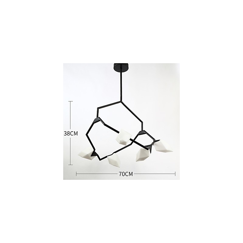 Fünf Licht Post Moderne Metall mit Glas Pfirsich Kronleuchter Lampe die Kantine Schmücken Pendelleuchte