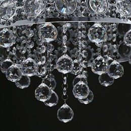 4 Lichter Sonnenblumen K9 Transparent Kristall Kronleuchter