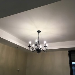 Künstlerisch schick und modern, andere Funktionen für Kerzenstil, Metall, für den Innenbereich, 6 Glühbirnen, Kronleuchter