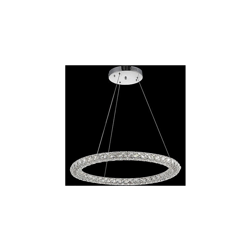 Ring Kristall Pendelleuchte Moderne Kristall Kronleuchter Deckenleuchten Innenleuchten Dimmbar mit Fernbedienung