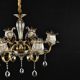 Rustikale Lodge-Malerei für Designer, Metall, Innenräume, 2-flammiger Kronleuchter