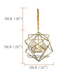 Laterne aus Messing für Designer-Kronleuchter aus Metall