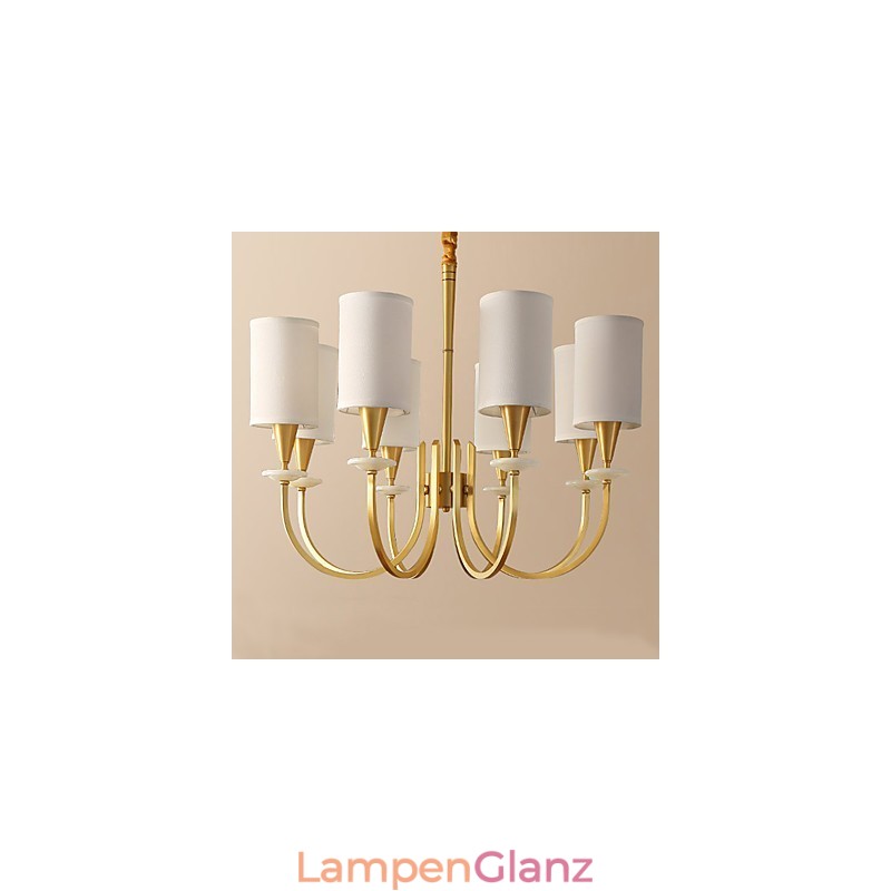 Kronleuchter aus reinem Messing, dekorativer Jade-Kronleuchter