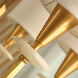 Kronleuchter aus reinem Messing, dekorativer Jade-Kronleuchter