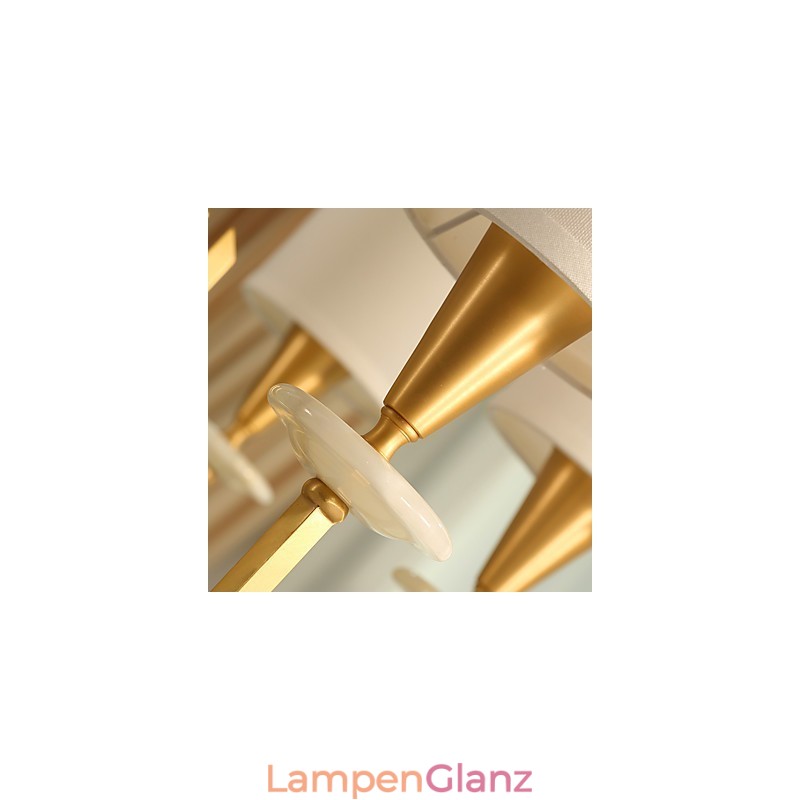 Kronleuchter aus reinem Messing, dekorativer Jade-Kronleuchter