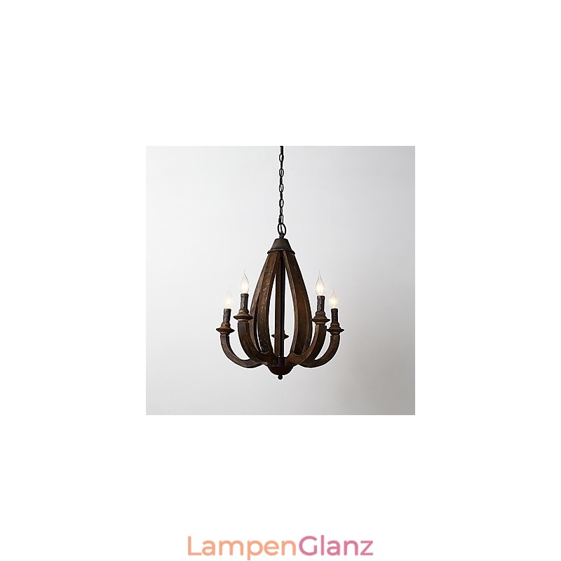 Vintage Malerei Feature Mini Stil Holz Bambus Kronleuchter Lampe die Dekorieren Pendelleuchte