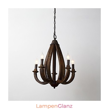 Vintage Malerei Feature Mini Stil Holz Bambus Kronleuchter Lampe die Dekorieren Pendelleuchte