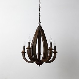 Vintage Malerei Feature Mini Stil Holz Bambus Kronleuchter Lampe die Dekorieren Pendelleuchte