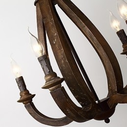 Vintage Malerei Feature Mini Stil Holz Bambus Kronleuchter Lampe die Dekorieren Pendelleuchte