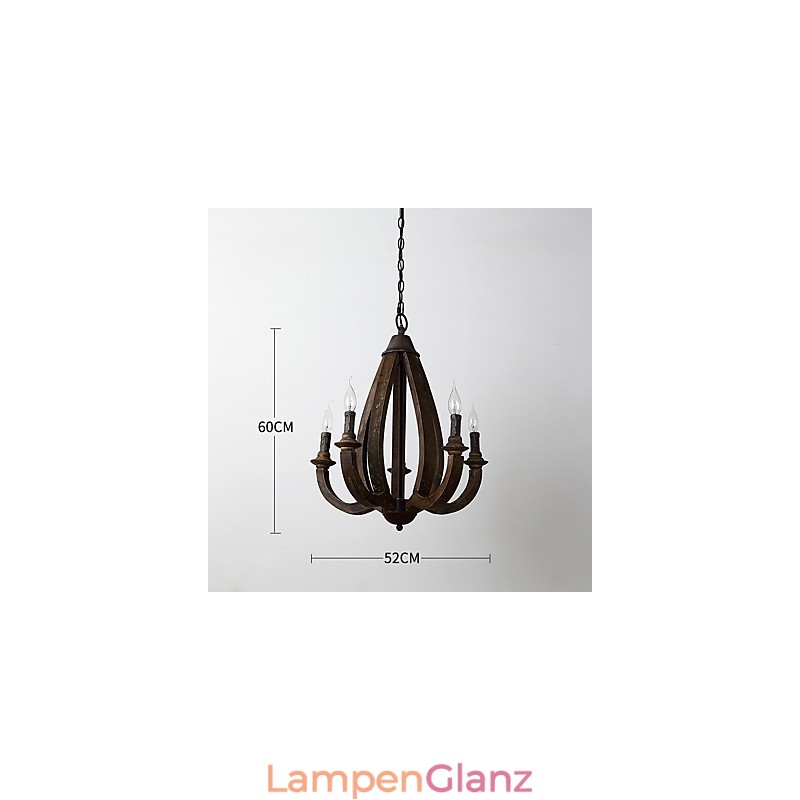 Vintage Malerei Feature Mini Stil Holz Bambus Kronleuchter Lampe die Dekorieren Pendelleuchte