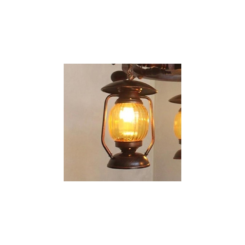 Retro Malerei Holz Bambus Kronleuchter