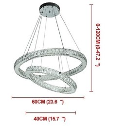 Indoor Kristall Kronleuchter Moderne Pendelleuchte Deckenleuchte Dimmbare Beleuchtung Lampe mit Fernbedienung