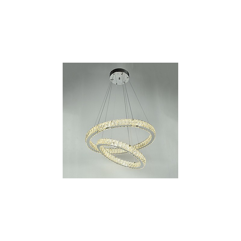 Indoor Kristall Kronleuchter Moderne Pendelleuchte Deckenleuchte Dimmbare Beleuchtung Lampe mit Fernbedienung