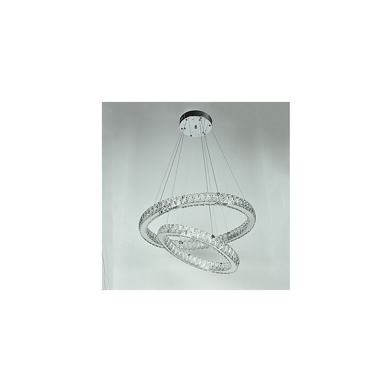 Indoor Kristall Kronleuchter Moderne Pendelleuchte Deckenleuchte Dimmbare Beleuchtung Lampe mit Fernbedienung