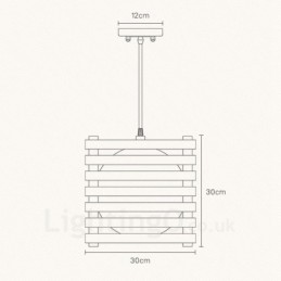 1 Licht Holz Moderne zeitgenössische Pendelleuchte im nordischen Stil mit Glasschirm