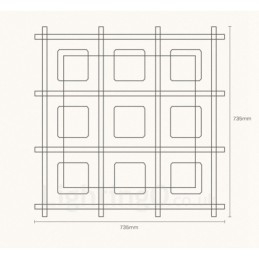 Moderne Deckenleuchten im zeitgenössischen nordischen Stil mit 9 Lichtern und Glasschirm