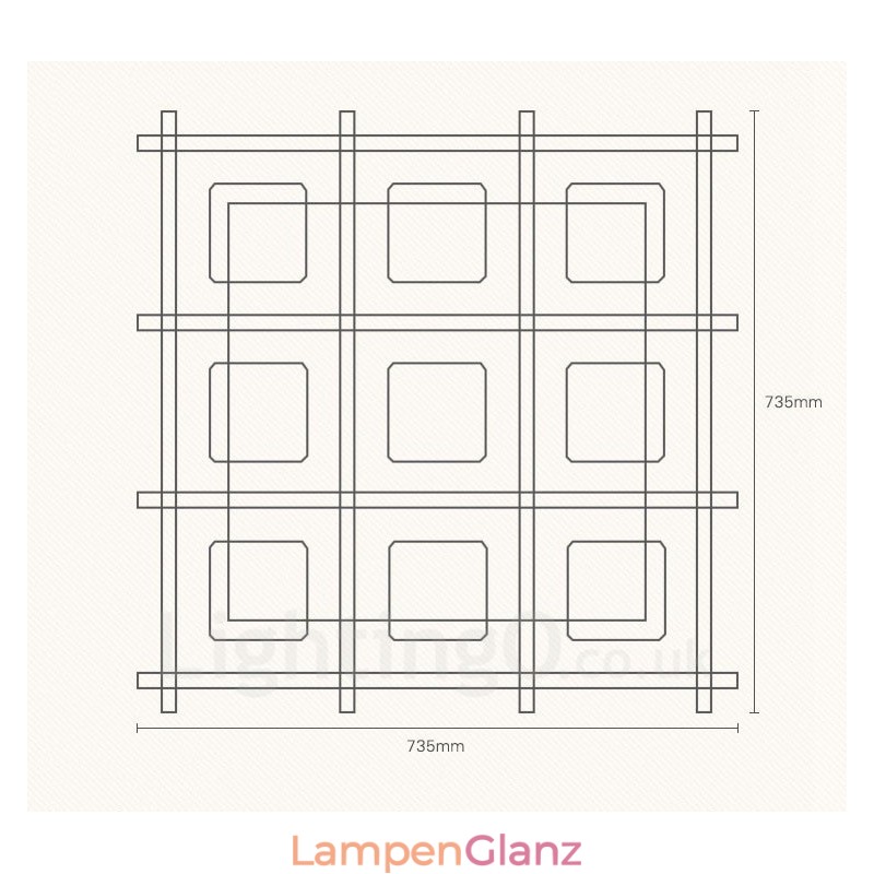 Moderne Deckenleuchten im zeitgenössischen nordischen Stil mit 9 Lichtern und Glasschirm