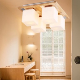 Moderne Deckenleuchten mit 4 Lichtern und Glasschirm