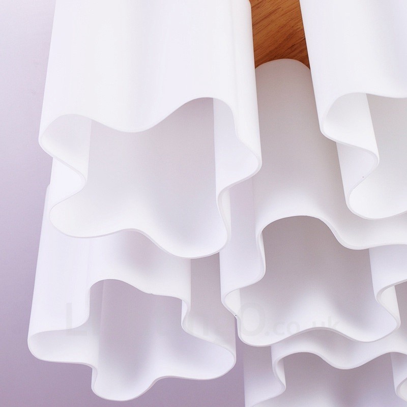 Moderne Deckenleuchten mit 6 Lichtern und Glasschirm