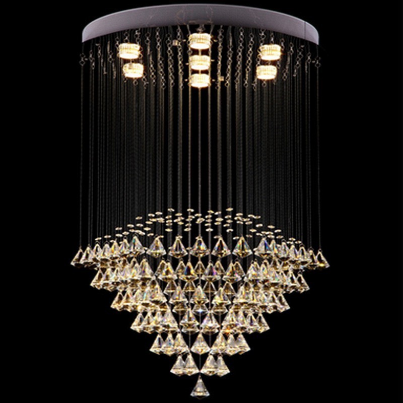 7 Lichter Moderne Kristall Deckenleuchte Pendelleuchte Innen Kronleuchter Beleuchtung Lampen Leuchten