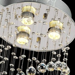 6 Lichter Moderne Kristall Deckenpendelleuchte Innen Kronleuchter Beleuchtung Lampen Leuchten