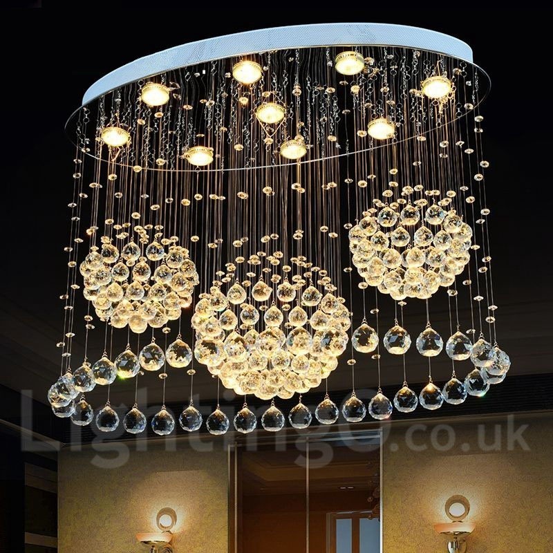 9 Lichter Moderne Kristall Deckenpendelleuchte Innen Kronleuchter Beleuchtung Lampen Leuchten
