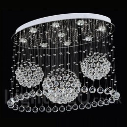 9 Lichter Moderne Kristall Deckenpendelleuchte Innen Kronleuchter Beleuchtung Lampen Leuchten