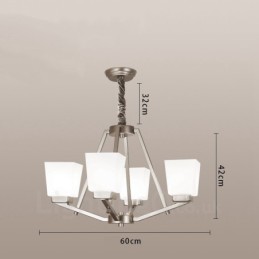 4 Lichter Chrom Pendelleuchte Indoor Modern Kronleuchter Home Hängende Beleuchtung Lampen Leuchten mit Glasschirmen