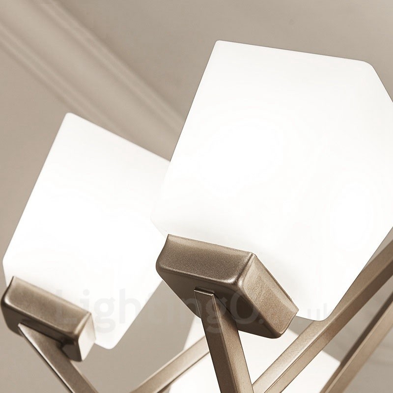 4 Lichter Chrom Pendelleuchte Indoor Modern Kronleuchter Home Hängende Beleuchtung Lampen Leuchten mit Glasschirmen