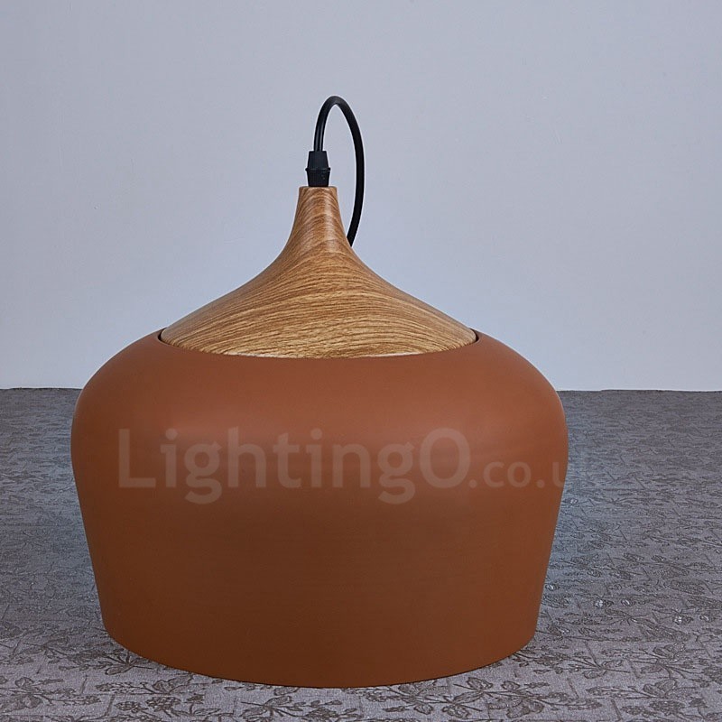 1 Licht Moderne zeitgenössische Pendelleuchte Hängelampe mit weiß rot blau Schatten