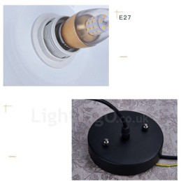1 Licht Moderne zeitgenössische Pendelleuchte Hängelampe mit weiß rot blau Schatten