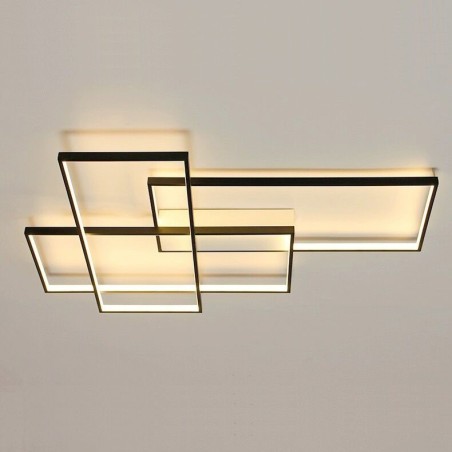Moderne Deckenleuchte mit zeitgenössischer Aluminium-Malerei, bündige Wandleuchte mit Fernbedienungsdimmer für Wohnzimmer, Schlafzimmer Moderne Deckenleuchte mit zeitgenössischer Aluminium-Malerei, bündige Wandleuchte mit Fernbedienungsdimmer für Wohnzimmer, Schlafzimmer