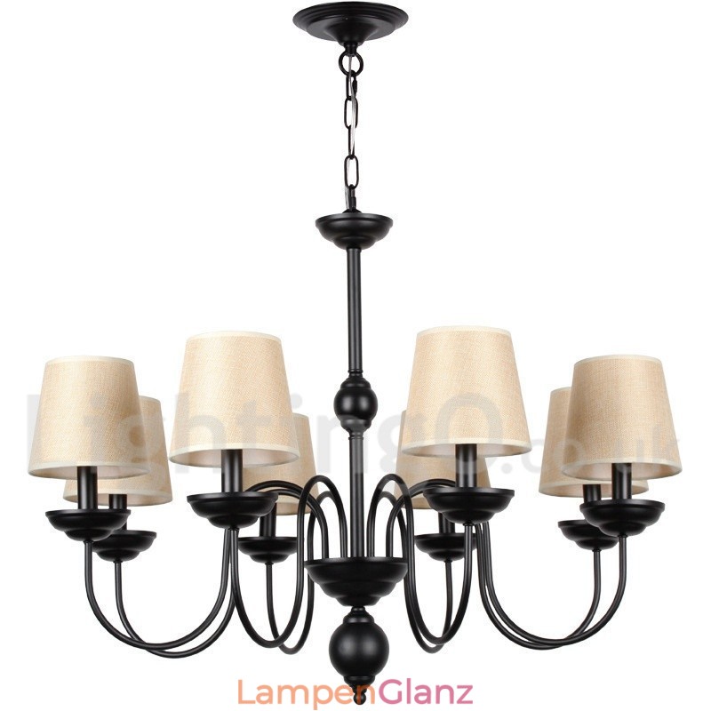 Kronleuchter im rustikalen, modernen Retro-Kerzenstil mit 8 Lichtern