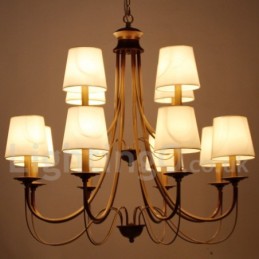 Kronleuchter im rustikalen mediterranen Stil mit 12 Lichtern, modern und zeitgenössisch, Kerzenstil