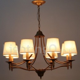 Kronleuchter im rustikalen Retro-Stil im mediterranen Stil mit 8 Lichtern